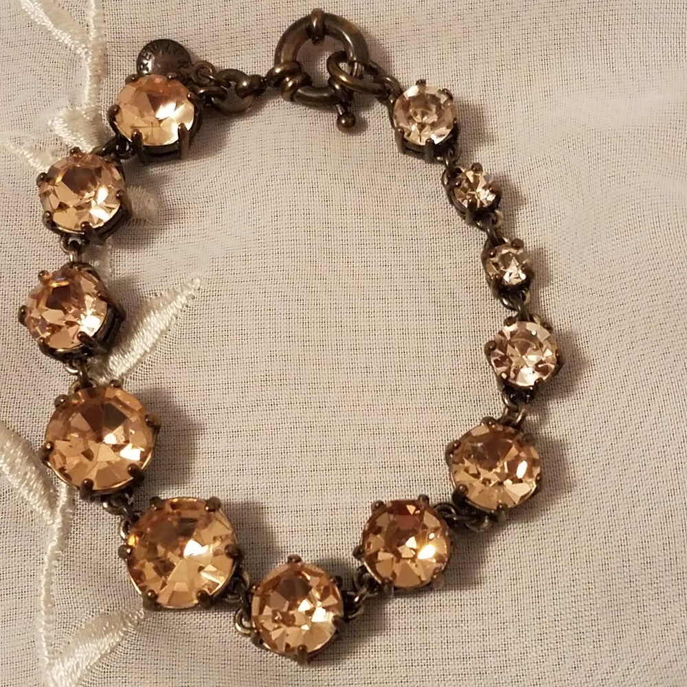Bracelet  Amber Crystal Rhinestones J Crew